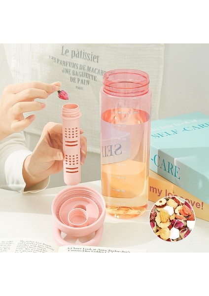 YUEKEDA-1000ML Degrade Büyük Kapasiteli Su Şişesi (Yurt Dışından)