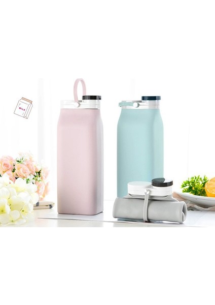 Yuekeda-Doğa Sporları Taşınabilir Silikon Katlanır Su Bardağı 600ML (Yurt Dışından)
