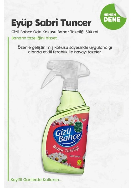 7 Al 6 Öde Eyüp Sabri Tuncer Gizli Bahçe Oda Kokusu Bahar Tazeliği 500 ml ve Rosıe