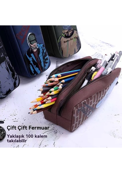 Pen Çantası, Büyük Kapasitet, Kirli Dirençli Durum Çantası, Ilk Okul Öğrencisinin S Üslü Çoklu Çalışma Odası Kutusu (Yurt Dışından)