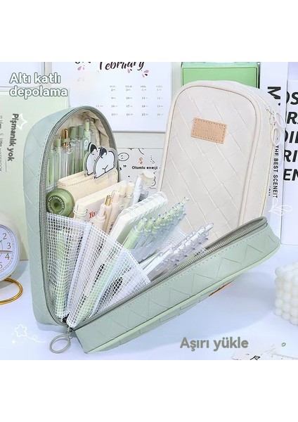Pen Çantası, Büyük Kapasitet, Kirli Dirençli Durum Çantası, Ilk Okul Öğrencisinin S Üslü Çoklu Çalışma Odası Kutusu (Yurt Dışından)