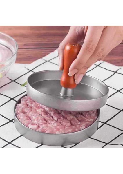 12 Alüminyum Hamburger Köfte Presi Kalıbı 12 cm