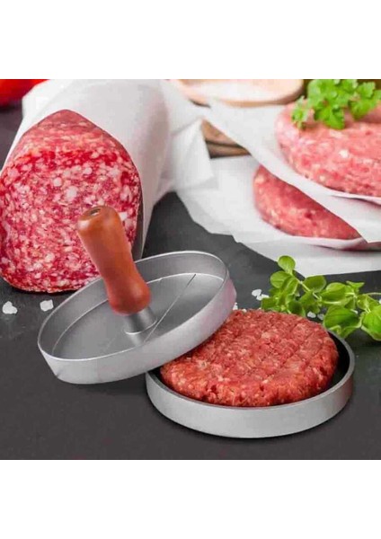 12 Alüminyum Hamburger Köfte Presi Kalıbı 12 cm