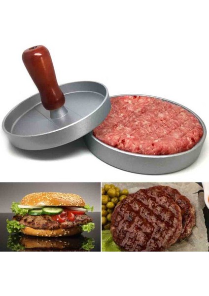 12 Alüminyum Hamburger Köfte Presi Kalıbı 12 cm