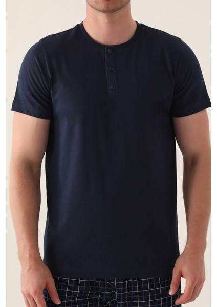 2996 Comfortable Lacivert Erkek Pijama Takımı