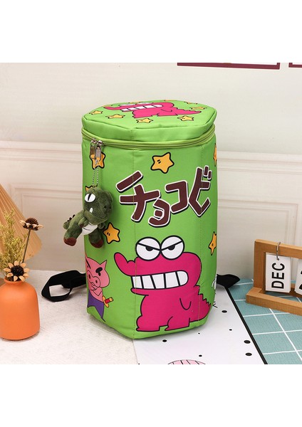 Her Şey Sevimli Olabilir, Küçük Okul Çantası, Crayon Shin-Chan, Küçük Timsah Kurabiye Kutusu, Büyük Kapasiteli Sırt Çantası (Yurt Dışından)
