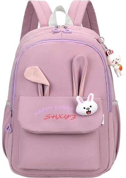 Kızlar Için Okul Çantası, Ilkokul Öğrencileri, Tavşan Karikatürü, Hafif Omurga Koruması, Su Geçirmez, 1, 2, 3 Ila 6. Sınıflar Için Büyük Kapasiteli Sırt Çantası (Yurt Dışından)