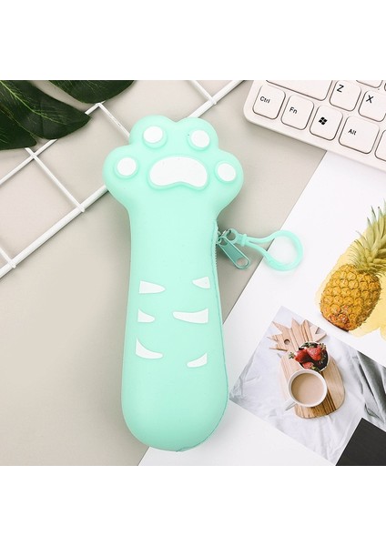 Silikon Kedi Pençe Kalem Çantası Okul Malzemeleri Kalem Kutusu Iyi Şeyler Kırtasiye Kutusu (Yurt Dışından)