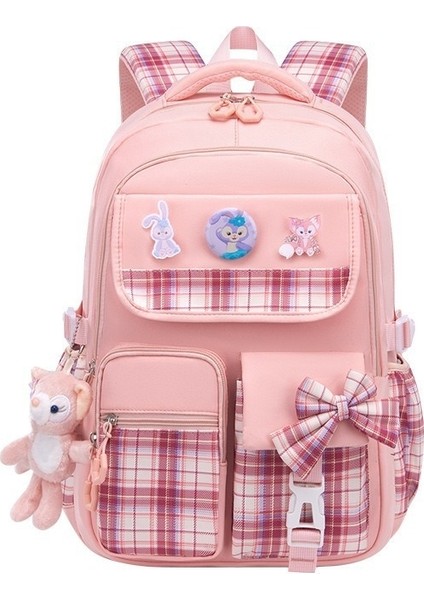 Ilkokul Öğrencileri Için Yeni Tarz Kuromi Fiyonklu Okul Çantası, 3-6. Sınıflar Için Gösterişli Günlük Çocuk Sırt Çantası (Yurt Dışından)