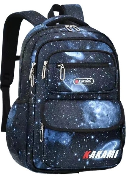 Ilkokul Öğrencisi Okul Çantası Erkek Yıldızlı Gökyüzü Buzdolabı Stili - 1-3-6. Sınıfların Yükünü Azaltmak Için Test Edilmiş Büyük Kapasiteli Hafif Çocuk Sırt Çantası (Yurt Dışından)