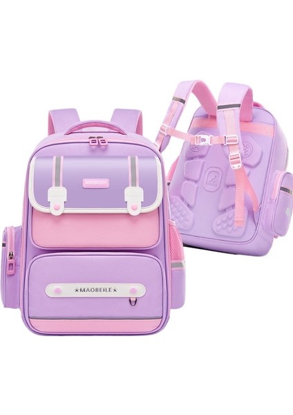 Yeni Ilkokul Öğrencisi Okul Çantası Çocuk Okul Çantası Oxford Kumaş Açık Yağmur Geçirmez Büyük Kapasiteli Basit ve Sevimli Sırt Çantası (Yurt Dışından)