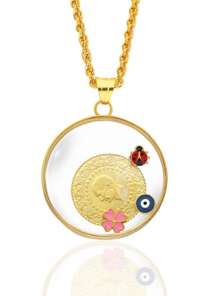 Dörde Bölünmüş Camdan Kolye Ucu