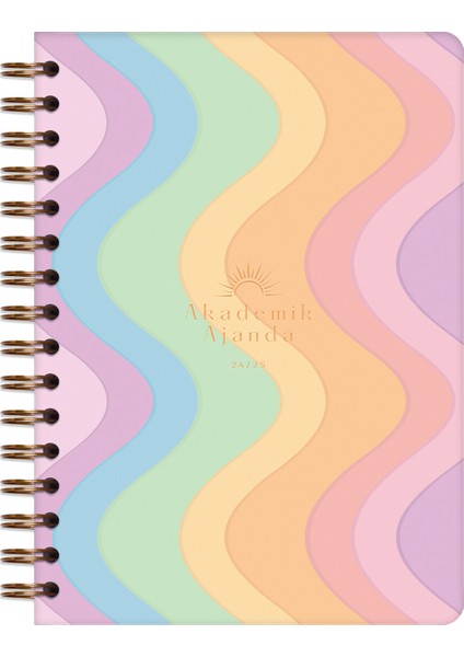 Matt Notebook 2024-2025 A5 Akademik Ajanda Spiralli 15X21 cm - 16 Aylık - Motivasyon Sayfalı