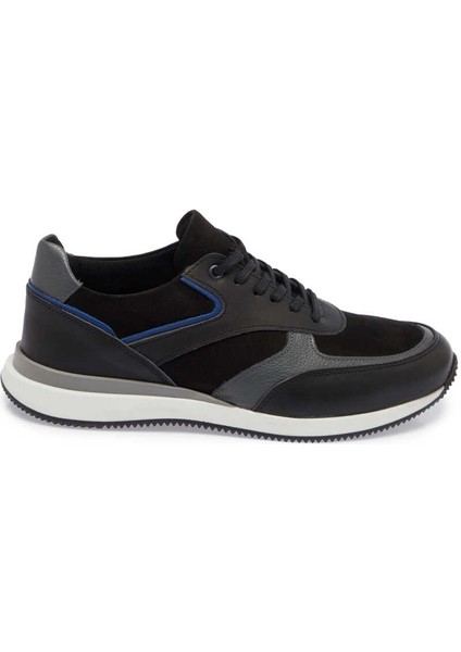 Siyah Hakiki Deri Erkek Sneaker - E24I1AY56852-A23