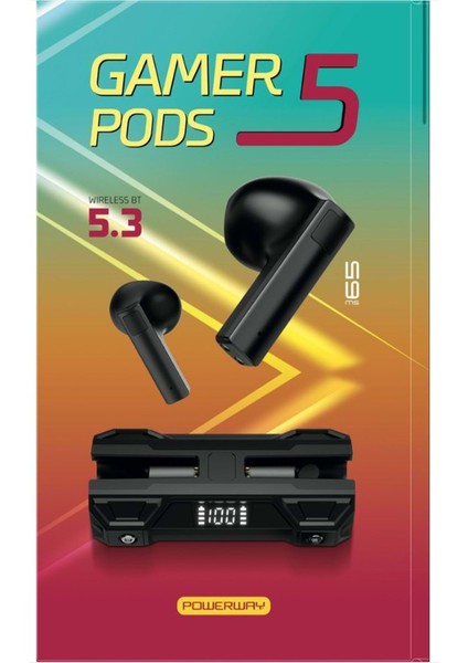 Gamer Pods 5 Dokunmatik Bluetoot Kulaklık Vrs. 5.3