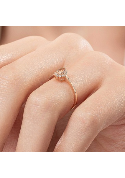 0,45 Karat Morganit Pırlanta Yüzük - PR01133 fırsatları