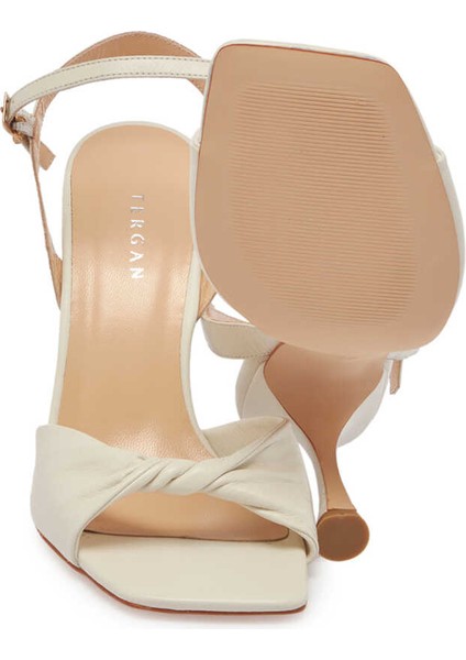 Beyaz Hakiki Deri Kadın Stiletto - K24I1AY67184-N3O fırsatları