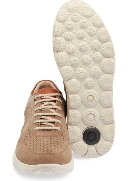 Kum Hakiki Nubuk Deri Erkek Sneaker - E24I1AY56858-A84