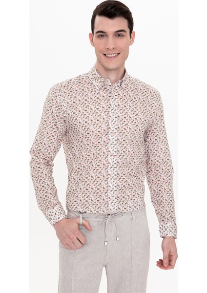 Erkek Haki Regular Fit Uzun Kollu Gömlek 50248485-VR027 modelleri