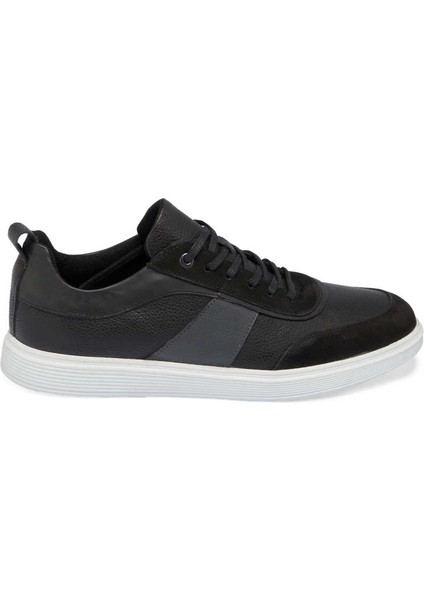 Siyah Hakiki Deri Erkek Sneaker - E24I1AY56842-A23