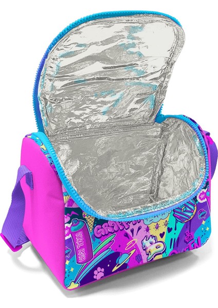 Kids Grafiti Desenli Üç Bölmeli Çekçekli 3'lü Çanta Seti SET0123960 fırsatları