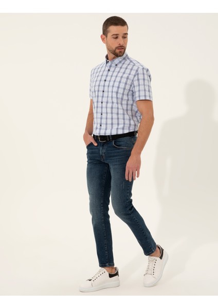 Erkek Açık Mavi Regular Fit Kısa Kollu Gömlek 50249743-VR003