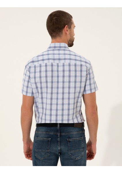 Erkek Açık Mavi Regular Fit Kısa Kollu Gömlek 50249743-VR003