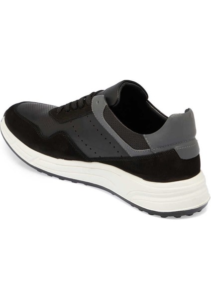 Siyah Deri Erkek Sneaker - E24I1AY56859-A23  Siyah