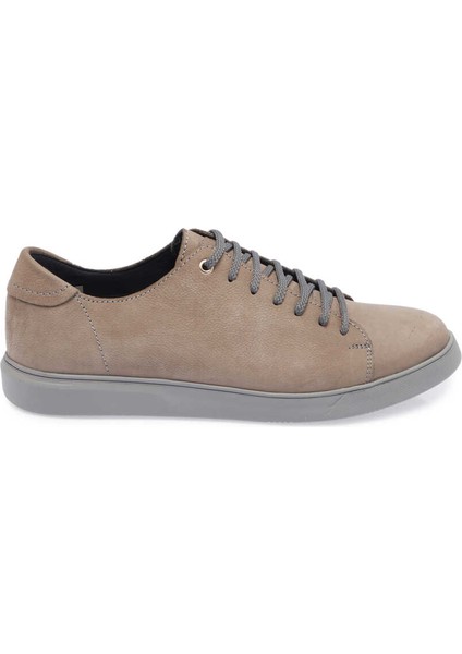 Gri Nubuk Deri Erkek Sneaker - E24I1Ay56820-A40 Gri