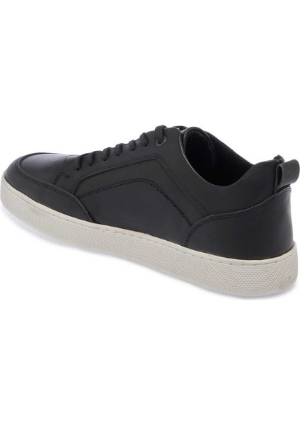Siyah Hakiki Deri Erkek Sneaker - E24I1AY56836-A23