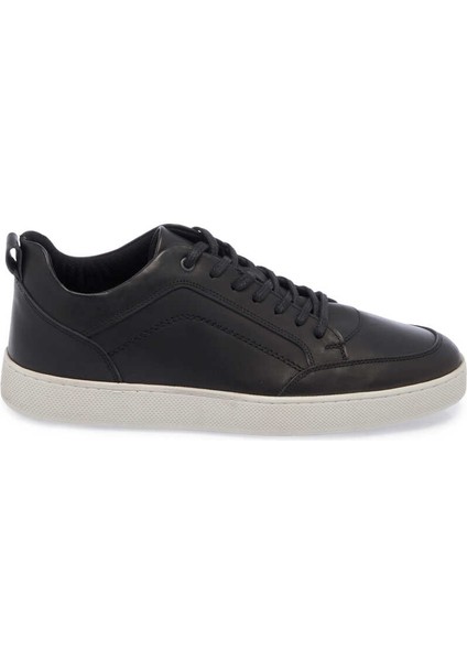 Siyah Hakiki Deri Erkek Sneaker - E24I1AY56836-A23
