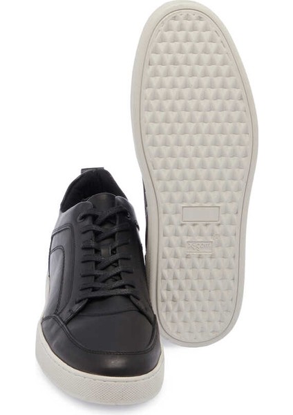 Siyah Hakiki Deri Erkek Sneaker - E24I1AY56836-A23