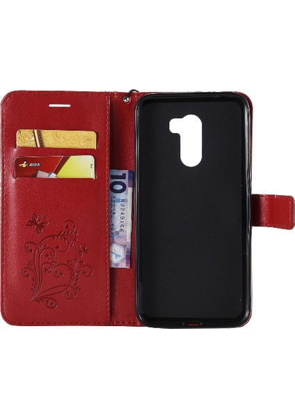 Kart Yuvası Standı ile Xiaomi Pocophone F1 Için Flip Case Pu Deri Manyetik (Yurt Dışından)