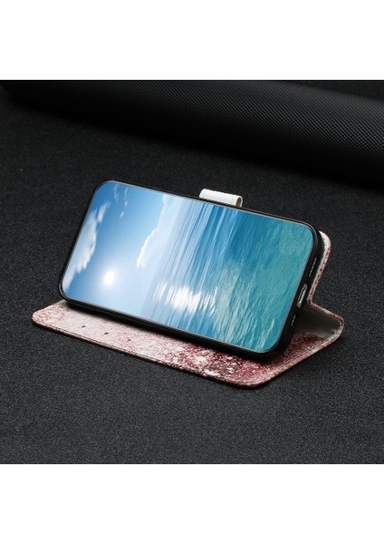 Iphone 15 Için Flip Case Pro Max Mermer Desen Pu Deri Cüzdan Tam Kart (Yurt Dışından)