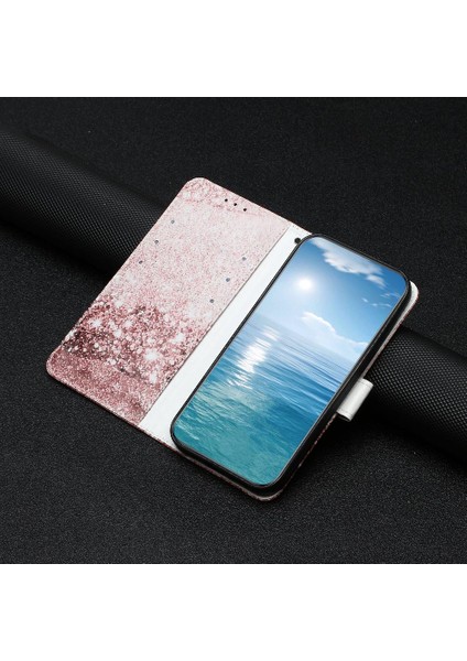 Iphone 15 Için Flip Case Pro Max Mermer Desen Pu Deri Cüzdan Tam Kart (Yurt Dışından)