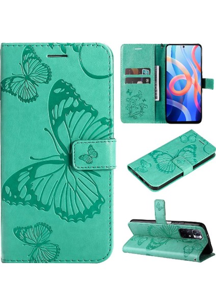 Xiaomi Redmi Not 11T Için Flip Case 5g Darbeye Kapak Kart Yuvası ile Pu (Yurt Dışından)