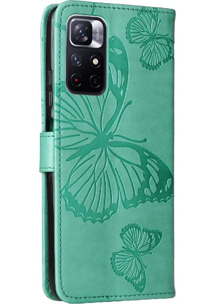 Xiaomi Redmi Not 11T Için Flip Case 5g Darbeye Kapak Kart Yuvası ile Pu (Yurt Dışından)