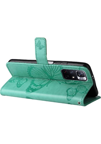 Xiaomi Redmi Not 11T Için Flip Case 5g Darbeye Kapak Kart Yuvası ile Pu (Yurt Dışından)