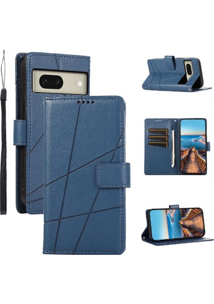 Google Piksel 8 Şok Emici Kickstand Üç Kart Yuvaları Için Flip Case (Yurt Dışından)