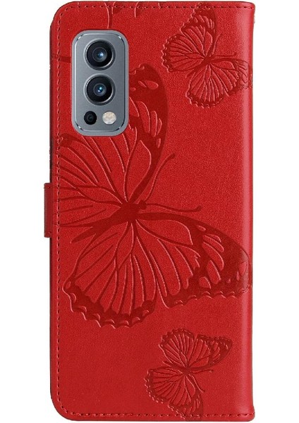 Oneplus Nord 2 5g Darbeye Kapak Pu Deri Flip Kickstand Için Flip Case (Yurt Dışından)