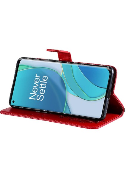 Oneplus 9 Için Flip Case Darbeye Kapak Kart Yuvası ile Manyetik Kapak Pu (Yurt Dışından)