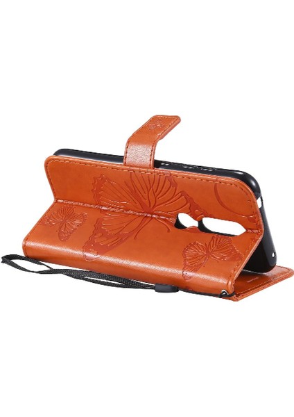 Nokia 4.2 Için Flip Case Darbeye Kapak Kart Yuvası Pu ile Kickstand Çevirin (Yurt Dışından)