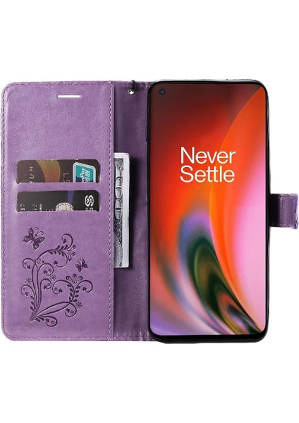 Oneplus Nord 2 5g Darbeye Kapak Pu Deri Flip Kickstand Için Flip Case (Yurt Dışından)