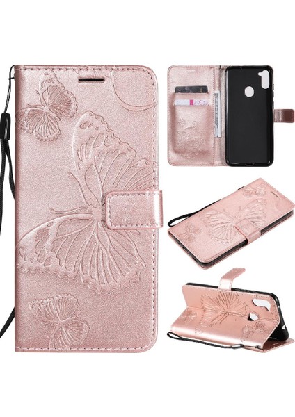 Kart Yuvası Standı ile Samsung Galaxy A11 Flip Case Kickstand Pu (Yurt Dışından)