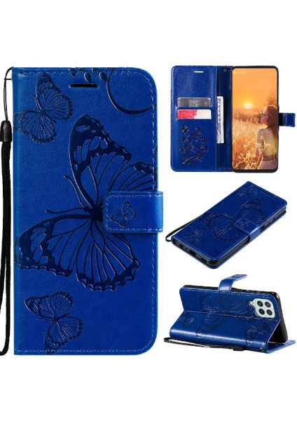Samsung Galaxy A22 4g Için Flip Case Pu Deri Manyetik Kapak ile Çevirin (Yurt Dışından)