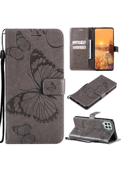 Samsung Galaxy A22 4g Için Flip Case Pu Deri Manyetik Kapak ile Çevirin (Yurt Dışından)