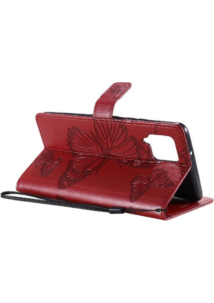 Samsung Galaxy Case 5g Flip Kickstand Darbeye Kapak Pu Deri (Yurt Dışından)
