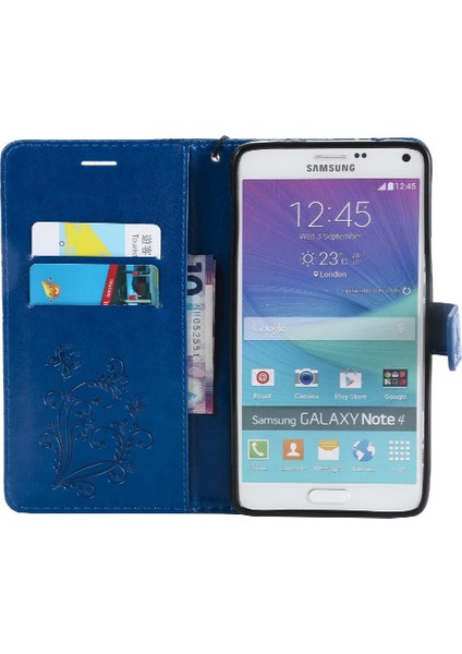 Samsung Galaxy Not 4 Için Kılıf Pu Deri Flip Kickstand Darbeye Kapak (Yurt Dışından)