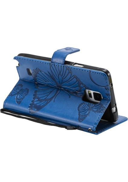Samsung Galaxy Not 4 Için Kılıf Pu Deri Flip Kickstand Darbeye Kapak (Yurt Dışından)