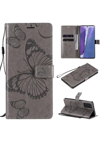 Samsung Galaxy Not 20 Için Kılıf Darbeye Kapak Kart Yuvası Standı ile Pu (Yurt Dışından)